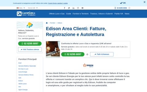 Edison Area Clienti: Fatture, Registrazione e ... - Luce-Gas.it