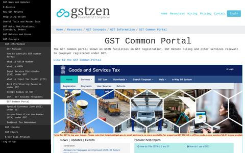GST Common Portal - GSTZen