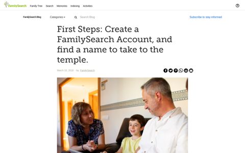 First Steps: Create a FamilySearch Account, and find a name ...