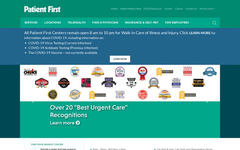Patient First: Urgent Care, Primary Care, and Walk In Care