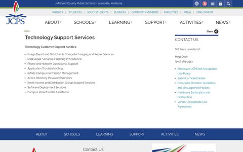Technology Support Services | JCPS