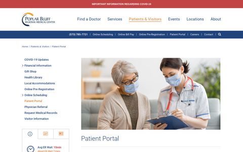 Patient Portal | Patients & Visitors - Poplar Bluff Regional ...