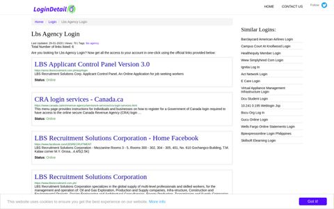 Lbs Agency Login LBS Applicant Control Panel Version 3.0 - https ...
