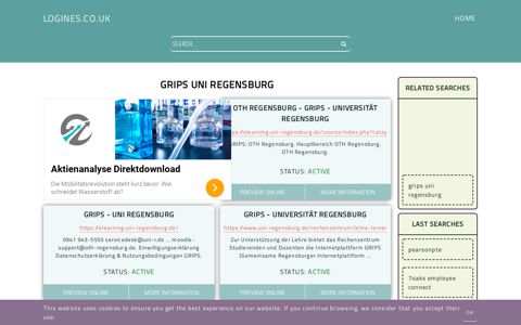 grips uni regensburg - General Information about Login