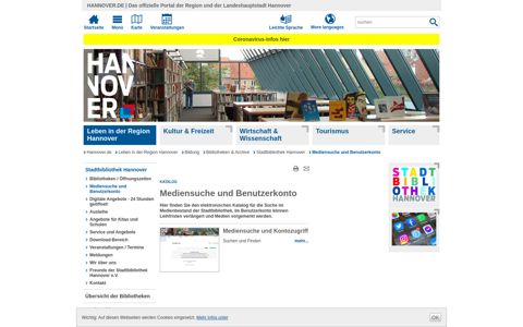 Mediensuche und Benutzerkonto | Stadtbibliothek Hannover ...
