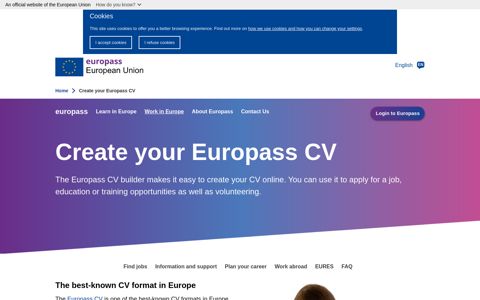 Create your Europass CV | Europass - Europa EU