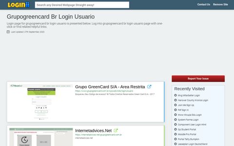 Grupogreencard Br Login Usuario - Loginii.com