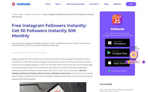 Free Instagram Followers Instantly: 50 Instantly 50K Monthly