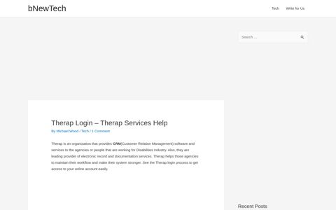 Therap Login - Therap Services Help | bNewTech