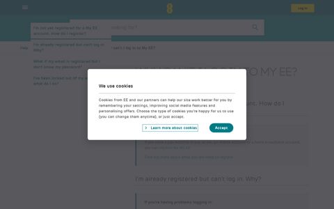 Why can't I log in to My EE? | Help | EE