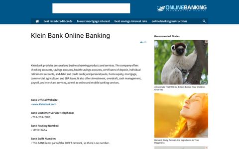 Klein Bank Online Banking - us.org