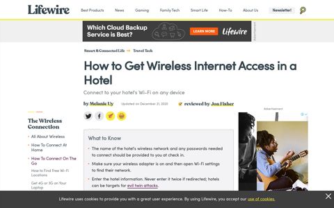 How to Get Wireless Internet Access in a Hotel - Lifewire