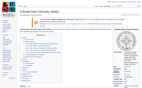 Colorado State University–Pueblo - Wikipedia