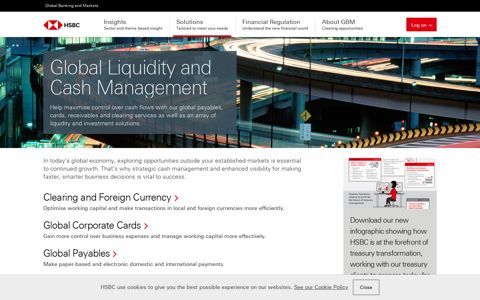Global Liquidity and Cash Management | Solutions | HSBC
