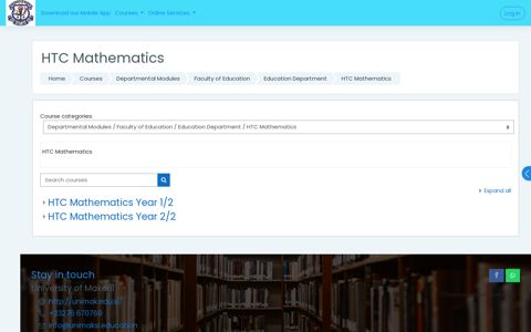 HTC Mathematics - University of Makeni eLearning Portal: All ...