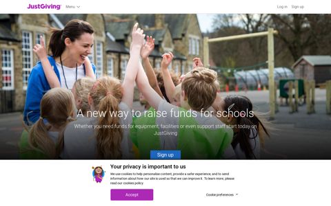 Fundraise for your school - JustGiving