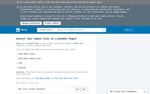 Access Your Admin View on LinkedIn Pages | LinkedIn Help