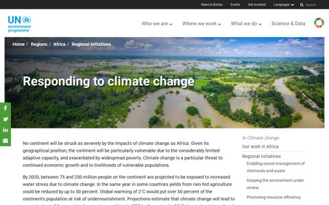 Responding to climate change | Africa | UNEP - UN ...