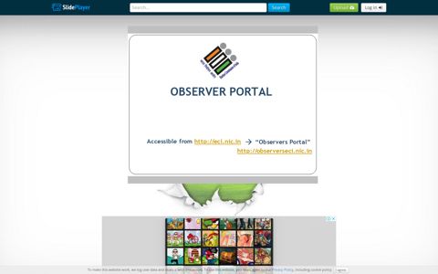 OBSERVER PORTAL Accessible from “ObserversPortal” - ppt ...