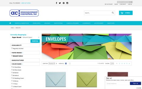 Envelopes - Gmund Colors Paper | Announcement Converters