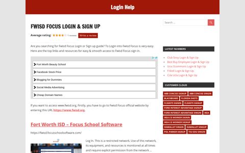 Fwisd Focus Login & sign in guide, easy process to login into ...