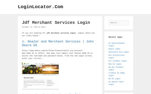 Jdf Merchant Services Login - LoginLocator.Com