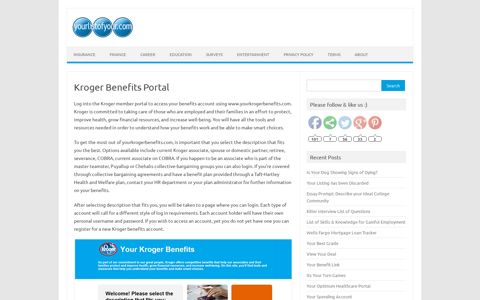 www.yourkrogerbenefits.com - Kroger Benefits Portal |