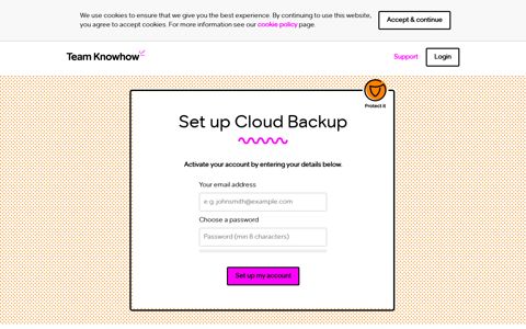 Cloud Backup Signup | Purchase Details