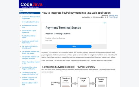 How to integrate PayPal payment into Java web application