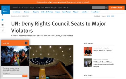 UN: Deny Rights Council Seats to Major Violators | Human ...