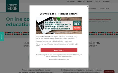 Learners Edge: Continuing Education Courses for Teachers