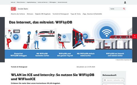 WIFIonICE - das kostenlose WLAN im ICE | DB Inside Bahn