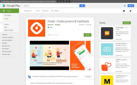 iGraal : Codes promo & Cashback - Apps on Google Play