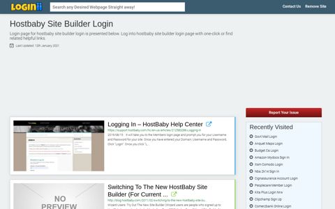 Hostbaby Site Builder Login - Straight Path to Any Login Page!