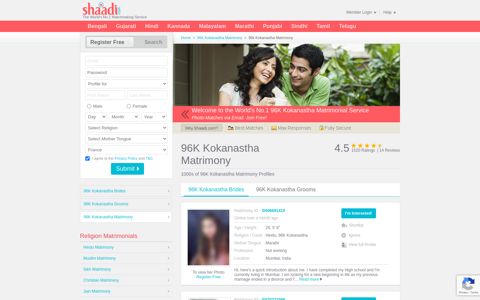 96K Kokanastha Matrimony & Matrimonial Site - Shaadi.com
