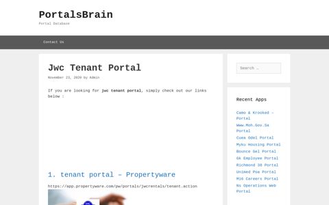 Jwc Tenant - Tenant Portal - Propertyware