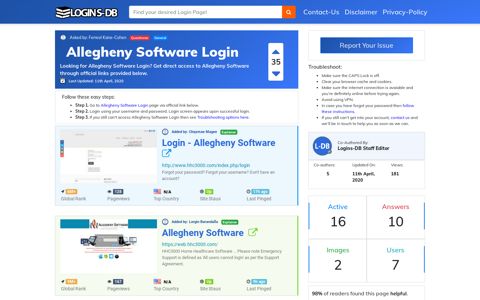 Allegheny Software Login - Logins-DB