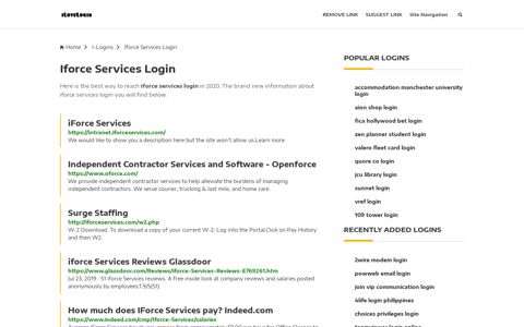 Iforce Services Login ❤️ One Click Access - iLoveLogin