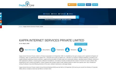 KAPPA INTERNET SERVICES PRIVATE LIMITED - Company ...