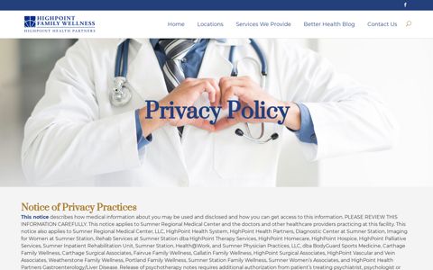 Privacy Policy • HighPoint Family Wellness