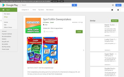 SpinToWin Sweepstakes - Apps on Google Play