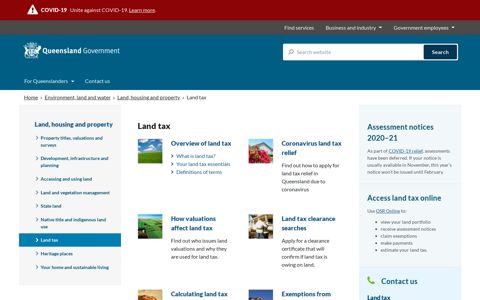 Land tax | Environment, land and water | Queensland ...