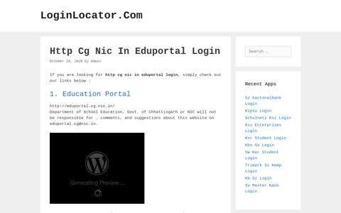 http cg nic in eduportal - LoginLocator.Com