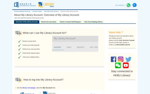 About My Library Account - Research Guides - LibGuides