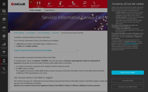 Controlla saldo e movimenti con Genius Card Web | UniCredit