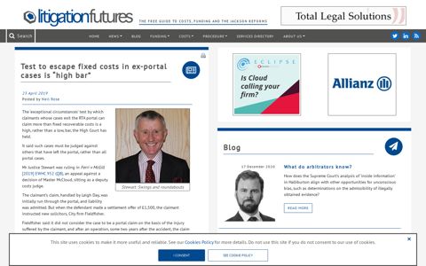 Test to escape fixed costs in ex-portal cases is "high bar ...