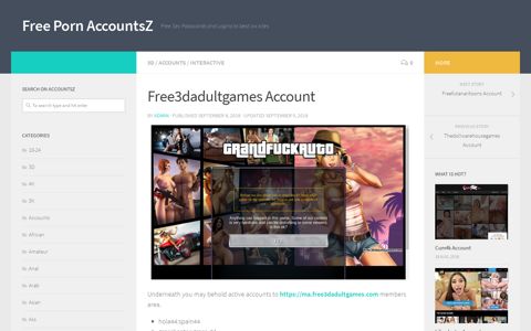 Free3dadultgames Account