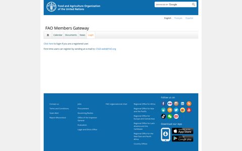 Login | FAO Members Gateway | Food and Agriculture ...