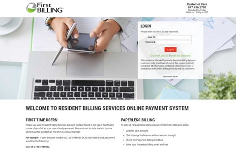 Login - First Billing Services