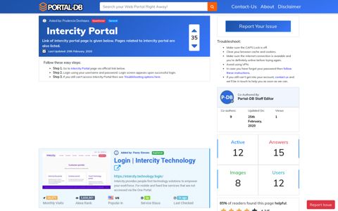 Intercity Portal